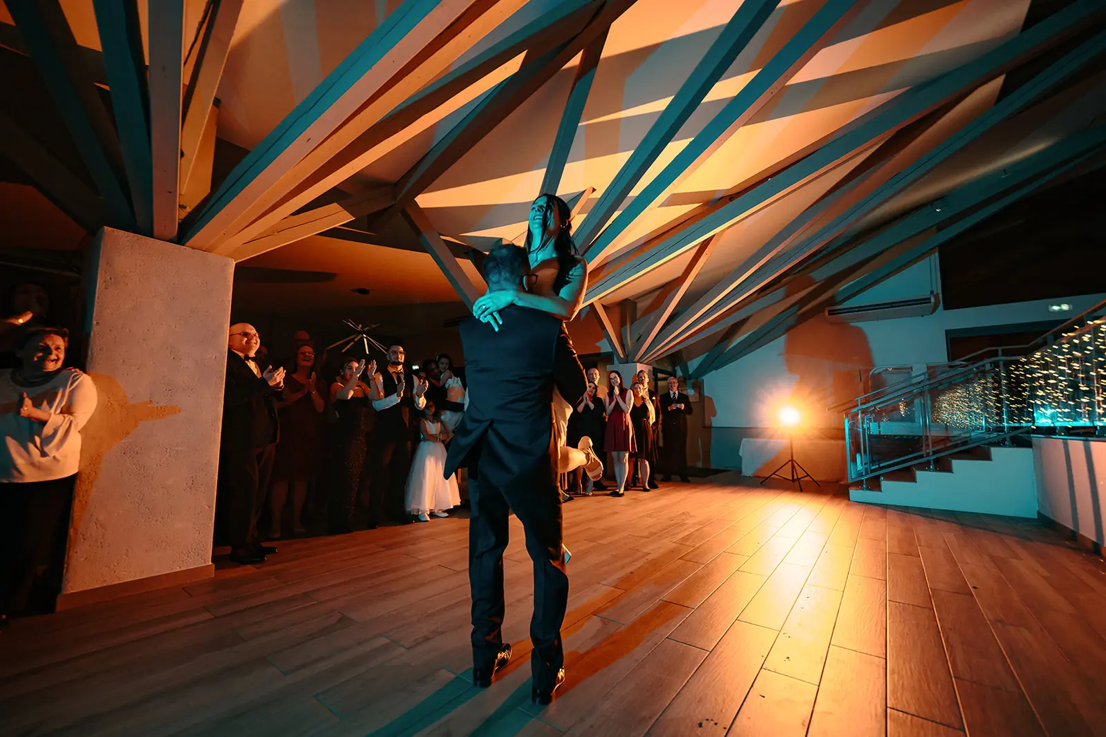 The dance floor under the lights